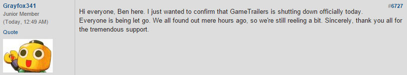 Illustration for article titled Video Game Website GameTrailers Closes After 13 Years